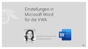 Häufig baut eine hausarbeit auf hiermit beginnt das eigentliche fazit schreiben: Einstellungen In Microsoft Word Fur Eine Vwa Youtube