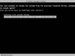  how to fix windows resume loader