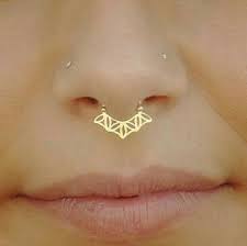 Septum And Double Nostril Septum Jewelry Nose Piercing Septum Piercing