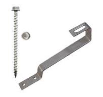QuickBOLT 17547 180° Flat Tile Roof Hook Kit w/ 38mm Fixed Height For  Bottom Mount Rails & 1/4 x 3-inch Screws
