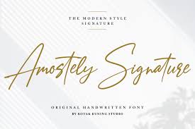 Create digital signature quick and easy! Amostely Signature Font Dafont Com