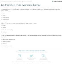 They have walls made of muscle. Quiz Worksheet Portal Hypertension Overview Study Com