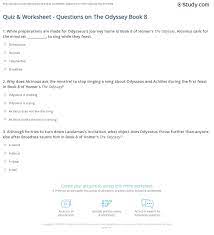 Buzzfeed editor keep up with the latest daily buzz with the buzzfeed daily newsletter! Quiz Worksheet Questions On The Odyssey Book 8 Study Com