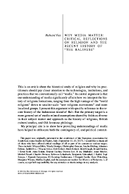 Kalender hindu digunakan pada zaman kuno dan terdapat banyak perubahan karena proses regionalisasi, dan kini terdapat beberapa kalender india regional, dan juga kalender nasional india. Pdf Why Media Matter Religion And The Recent History Of The Balinese Richard Fox Academia Edu
