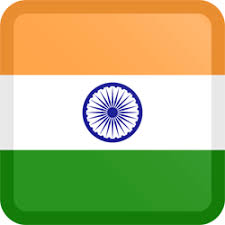 In dem weißen teil der indischen flagge befindet sich ein marineblaues rad. India Flag Icon Country Flags