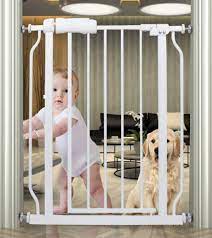 Buy Hooen Small Narrow Baby Gate For Stairs Doorways Hallways 24 Inch To 29 Inch Wide Pressure Mounted Baby Gate Walk Through Child Gates For Kids Or Pets Indoor Safety Gates Online