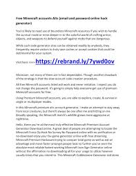 Give command generator for minecraft 1.7+. Free Minecraft Accounts Alts Email And Password Online Hack Generator By New Free Minecraft Account Premium Generator Issuu