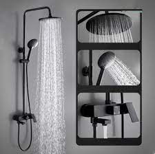 Antique Black Brass Abs Round Shower Head Bathroom Rainall Shower Tap Set Tfb188 Shower Taps Shower Heads Bathroom Shower Heads