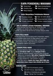 Kursus pengendalian makanan johor bahru. Kursus Latihan Pengendali Makanan Di Johor