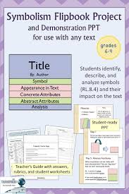 Symbolism Flipbook And Powerpoint Teaching Symbolism Flip Book Middle School Literature