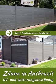 Zaune In Anthrazit Modern Hochwertig Und In Herausragender Qualitat In 2020 Anthrazit Terrasse Zaun Wpc Sichtschutz Anthrazit