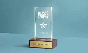 Glass Trophy Mockup Glass Trophies Glass Trophy