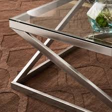The cecil brushed nickel coffee table adds a sophisticated look to your home decor. Copper Grove Valkeakoski Brushed Nickel Coffee Table