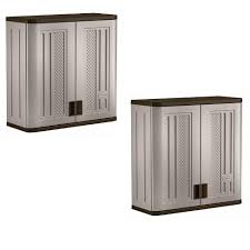 Storage cabinets keep things organized and easy to find. Suncast 4 Cubic Feet Resin Single Shelf Garage Wall Storage Cabinet 2 Pack Target