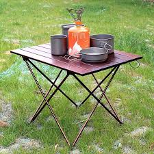 Portable Foldable Camping Table Folding Table Desk Camping Outdoor Picnic 6061 Aluminium Alloy Ultra Light Outdoor Fur Camping Table Beach Table Aluminum Table