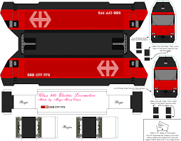 Area 32 Photo Papercraft Printable Paper Train Paper Models