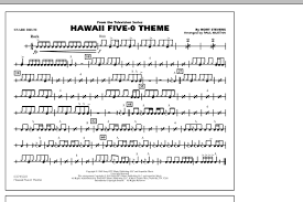 hawaii five o theme snare drum sheet music to download