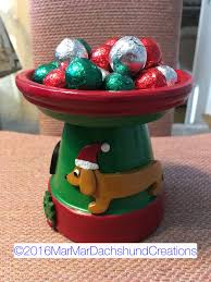 Terra Cotta Clay Pot Christmas Dachshund Candy Dish Candle Holder Marmardachshundcreation Clay Pot Crafts Terra Cotta Flower Pot Crafts Terracotta Flower Pots