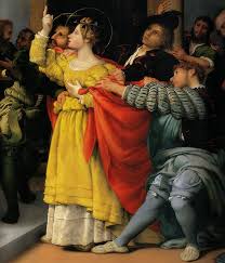 Lorenzo Lotto Venezia 1480 Loreto 1557 Santa Lucia Davanti Al Giudice Particolare 1532 Italian Renaissance Dress Renaissance Fashion Renaissance Women