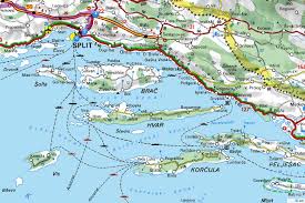 Dies ist eine klare und bunte karte, ideal zum präsentieren an der wand oder zum lernen auf dem schreibtisch. Lage Zlatni Bol Karte Bol Karte Insel Brac Karte Kroatien
