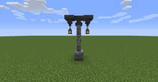 Street Lamp Design With Two Hanging Lanterns R Detailcraft Minecraft Lantern Minecraft Minecraft Medieval