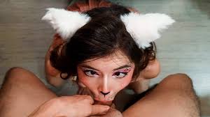Neko Girl Sweetly Sucked Cock after the Halloween Party and Titfuck Getting  Cum on Her Pretty Face
