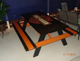 Harley Davidson Picnic Table Harley Davidson Decor Harley Davidson Motorcycles Harley Davidson Crafts
