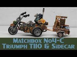 Danny S Disasters Diecast Channel Matchbox Custom Post Apocalyptic Motorcycle Build Off Travelling Moonshiner S Triumph Youtube 1 Matchbox Toy Car Triumph