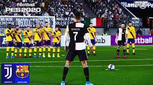 Lionel messi completed nine successful dribbles, two key passes and was barcelona's best player as usual martin braithwaite, sergino dest and substitute miralem pjanic all missed big chances as goalkeeper jeremias ledesma produced his best display of 2020. Pes 2020 Juventus Vs Barcelona C Ronaldo Free Kick Goal Uefa Champions League Youtube