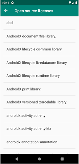 Amazing open source android apps. Include Open Source Notices Google Play Services Google Developers