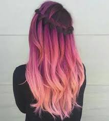We've seen a lot of versatility when it comes to ombré hair. Picture Of Ombre Hair With Dark Magenta To Light Pink