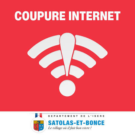🚨 [INFO MAIRIE — COUPURE RÉSEAU INTERNET] 🚨 Un incident technique est  actuellement en cours sur le NRO (Nœud de Raccordement Optique) desservant  notre commune, entraînant une coupure générale de l'ac