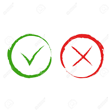 Check spelling or type a new query. Green For Yes And Red For No Check Mark Symbols Simple Tick And Cross Signs In Round Frames Isolated On White Background For Vote Decision Button And Web Design Royalty Free Cliparts