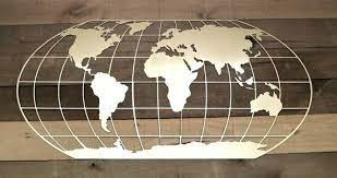Metal World Map Wall Art Steel Map Of The World Travel Gifts Etsy Map Wall Art World Map Wall Art World Map Wall