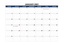 South african public holidays 2021: Printable 2021 Excel Calendar Templates Calendarlabs