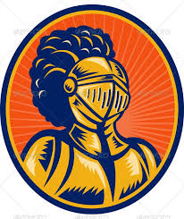 Knight In Armor Retro Style Knight Armor Illustration Stock Illustration