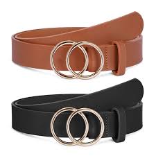 Apr 19, 2015 · trophy buckle or ranger style. Buy 2 Pack Women Leather Belts Faux Leather Jeans Belt With Double O Ring Buckle Size Up To 53 Inch At Amazon In
