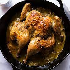 This Lemony Spatchcocked Chicken From Ina Garten Is The Perfect One Pan Meal Chicken Recipes Roast Chicken Recipes Food Network Recipes