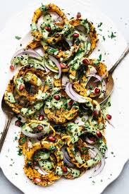 Sumac Roasted Delicata Squash W Zippy Green Tahini Dolly And Oatmeal In 2020 Delicata Squash Delicata Squash Recipe Sumac Recipes