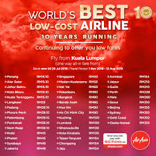 The world is wide and the possibilities are endless. Airasia On Twitter Celebrating 10 Years Of World S Best With Fares From Rm 0 10 Https T Co Wnie673ug4