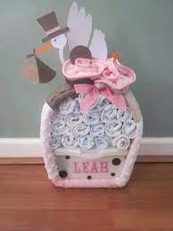 Gateau De Couches Pour Cadeau De Naissance Baby Shower Crafts Baby Shower Diy Baby Shower Diaper Cake