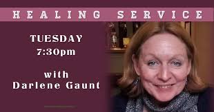 Beautiful soul, Darlene Gaunt, will be leading our Healing Service this  evening, Tuesday, January 13th at 7:30pm. Please join us for an informative  evening of healing and meditation. Beginning at 7:00 pm,