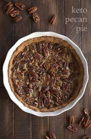 Top Down Photo Of Sugar Free Pecan Pie On A Brown Wooden Table Keto Pecan Pie Recipe Keto Pecan Pie Sugar Free Pecan Pie