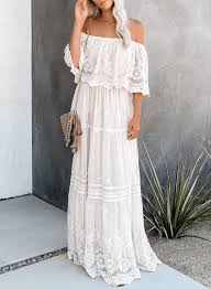 Off The Shoulder Lace Maxi Dress White Lace Maxi Dress Lace White Dress White Lace Maxi