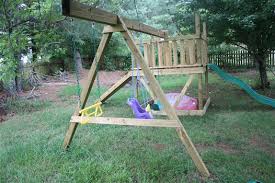 Make this mid century styled kids outdoor swing set with the complete plans and instructions from 'a beautiful then you just have to buy the lumber and swing seats for a diy basic swing set. How To Build A Diy Playground Playset Part 2