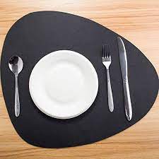 kactzdz lot de 6 sets de table modernes minimalistes et impermeables en similicuir irreguliers pour salle a manger hot set de table sets de table table moderne