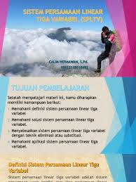 Check spelling or type a new query. Ppt Sistem Persamaan Linear Tiga Variabel