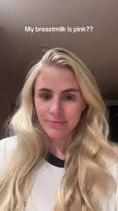 I guess i love all things pink so much that my bm has decided to turn pink  as well 🙃 . . #breastfeedingproblems #breastmilk #pinkbreastmilk #newmom  #firsttimemom