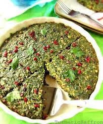 Turmeric And Saffron Kookoo Sabzi Persian Food Persian Cuisine Iranian Recipes