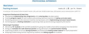 teaching assistant resume: the 2020
